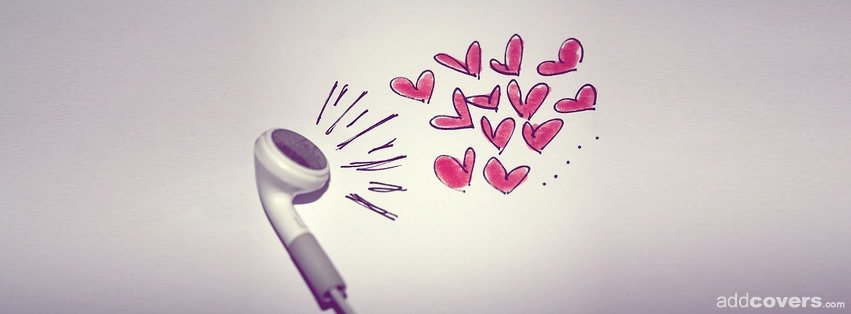 Headphone Hearts Facebook Covers