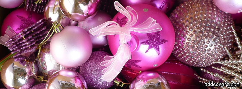 Pink Christmas Ornaments {Holidays Facebook Timeline Cover Picture, Holidays Facebook Timeline image free, Holidays Facebook Timeline Banner}