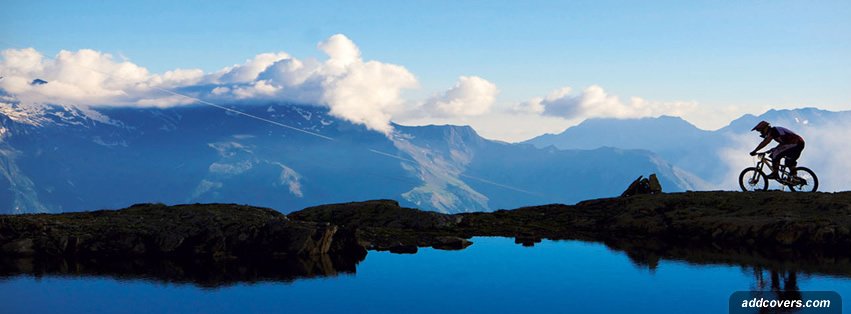 Biking in the Mountains Facebook Covers