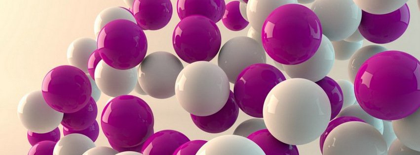 Pink and White 3D Balls {Colorful & Abstract Facebook Timeline Cover Picture, Colorful & Abstract Facebook Timeline image free, Colorful & Abstract Facebook Timeline Banner}