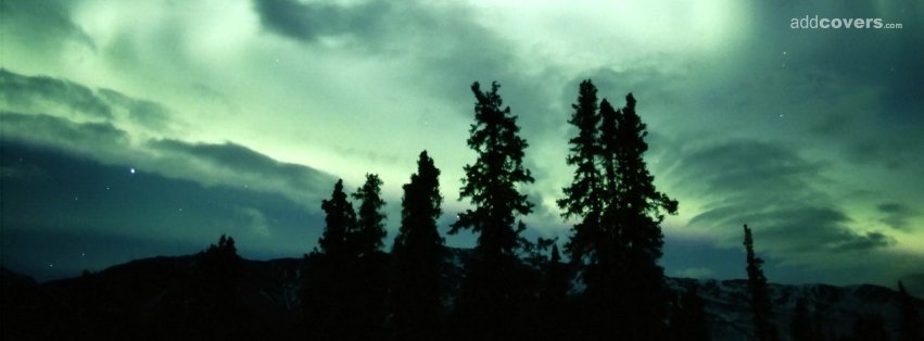 Green Night Sky Facebook Covers For Timeline