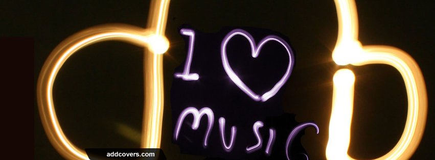 I love music light Facebook Covers