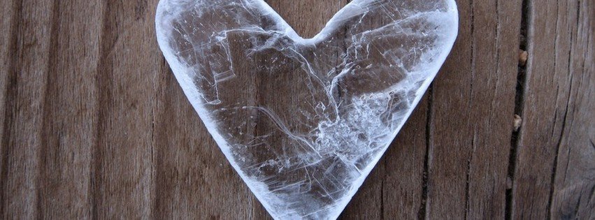 Heart-shaped piece of Ice {Love Facebook Timeline Cover Picture, Love Facebook Timeline image free, Love Facebook Timeline Banner}