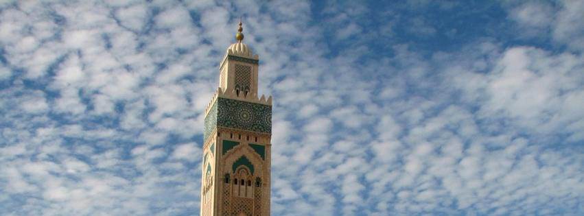 Hassan II Mosque in Casablanca, Morocco {Cities & Landmarks Facebook Timeline Cover Picture, Cities & Landmarks Facebook Timeline image free, Cities & Landmarks Facebook Timeline Banner}