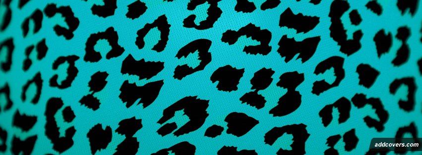 Aqua Leopard Pattern Facebook Covers