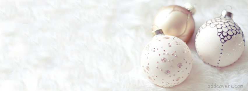 White Christmas Ornaments {Holidays Facebook Timeline Cover Picture, Holidays Facebook Timeline image free, Holidays Facebook Timeline Banner}