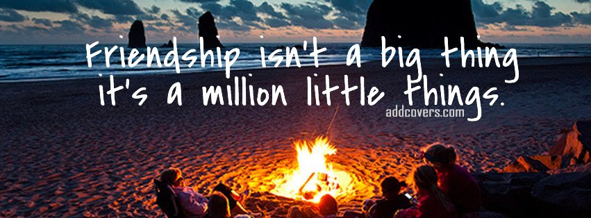 Friendship is a million little things Facebook Covers