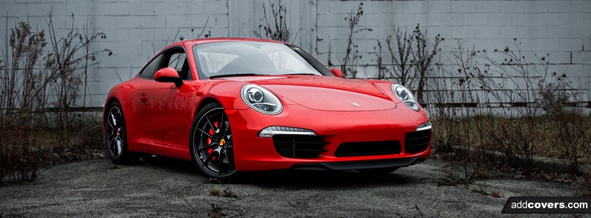 2013 Porsche 911 Red Facebook Covers