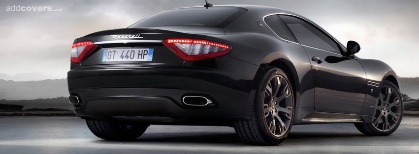 Black Maserati gran Turismo Back {Cars Facebook Timeline Cover Picture, Cars Facebook Timeline image free, Cars Facebook Timeline Banner}