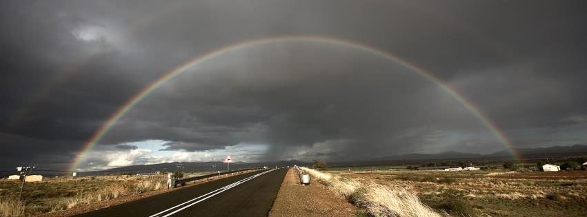 Rainbow over the Road {Scenic & Nature Facebook Timeline Cover Picture, Scenic & Nature Facebook Timeline image free, Scenic & Nature Facebook Timeline Banner}