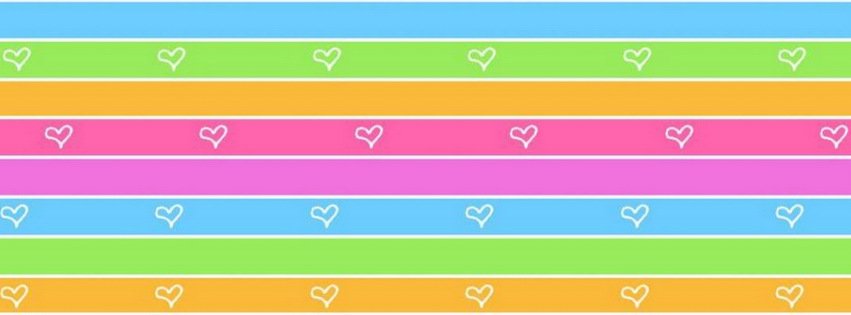 Colorful Stripes and Little Hearts {Colorful & Abstract Facebook Timeline Cover Picture, Colorful & Abstract Facebook Timeline image free, Colorful & Abstract Facebook Timeline Banner}