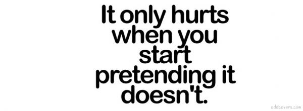 it only hurts when