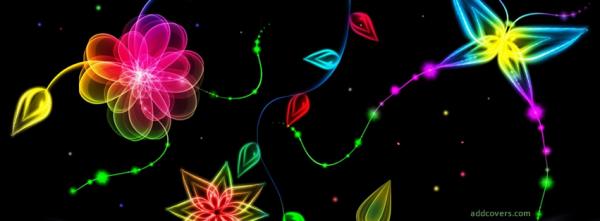 Neon Glowing Flowers