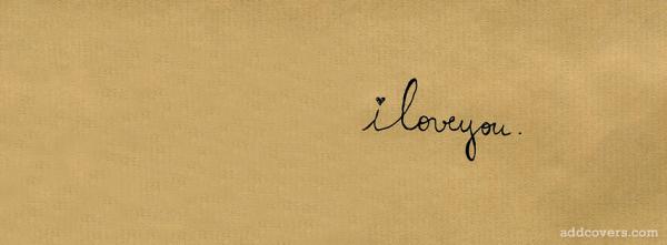 I love you