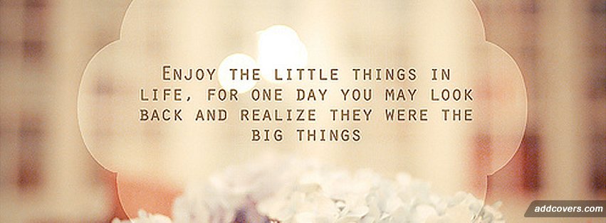 Enjoy the little things {Advice Quotes Facebook Timeline Cover Picture, Advice Quotes Facebook Timeline image free, Advice Quotes Facebook Timeline Banner}