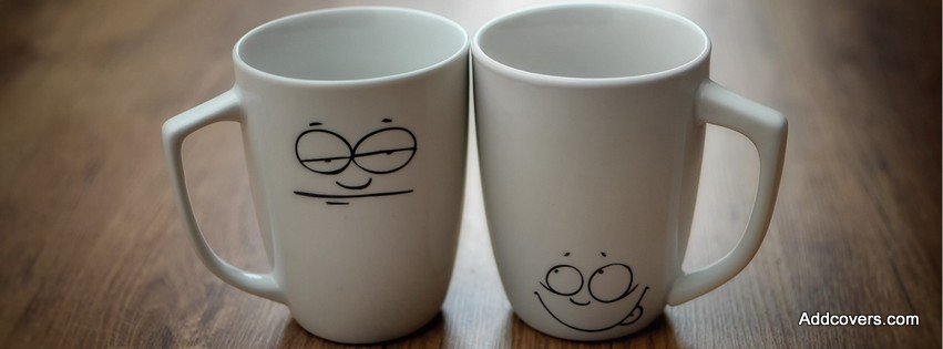 Coffee Cups with Faces {Cute Facebook Timeline Cover Picture, Cute Facebook Timeline image free, Cute Facebook Timeline Banner}