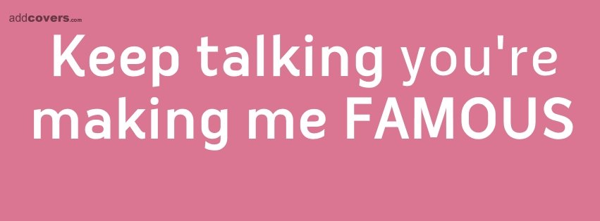 Keep talking Facebook Covers