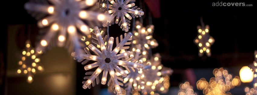 Snowflake Christmas Lights {Holidays Facebook Timeline Cover Picture, Holidays Facebook Timeline image free, Holidays Facebook Timeline Banner}