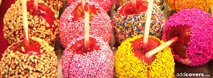Carmel Apples with Sprinkles {Food & Candy Facebook Timeline Cover Picture, Food & Candy Facebook Timeline image free, Food & Candy Facebook Timeline Banner}