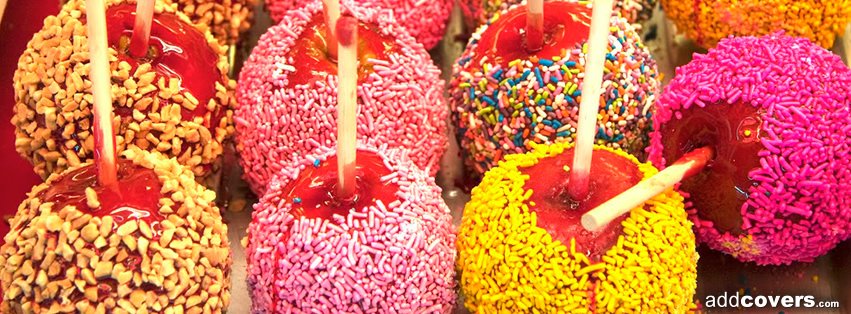 Carmel Apples with Sprinkles Facebook Covers
