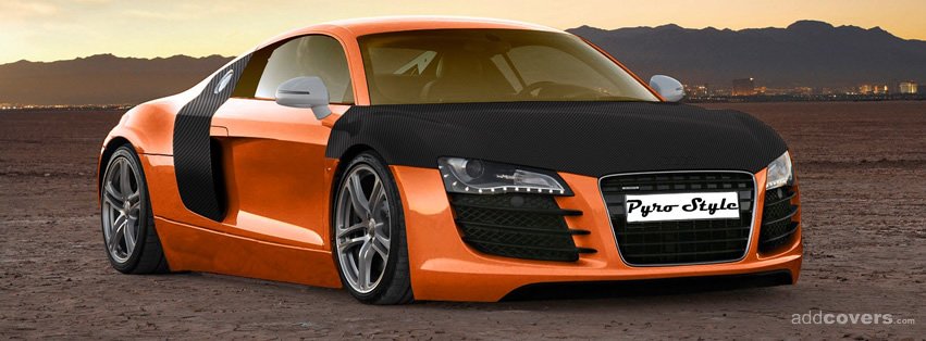 Orange Audi R8 {Cars Facebook Timeline Cover Picture, Cars Facebook Timeline image free, Cars Facebook Timeline Banner}