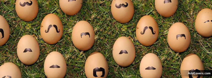 Mustache Easter Eggs Facebook Covers