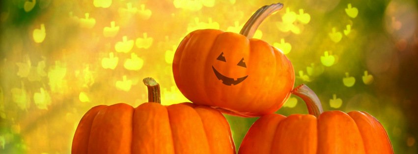 Smiling Halloween Pumpkin {Holidays Facebook Timeline Cover Picture, Holidays Facebook Timeline image free, Holidays Facebook Timeline Banner}