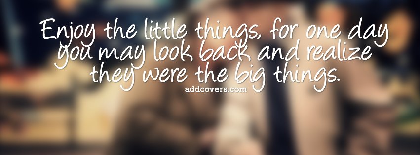 Enjoy the little things {Life Quotes Facebook Timeline Cover Picture, Life Quotes Facebook Timeline image free, Life Quotes Facebook Timeline Banner}