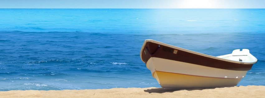 Boat on the Beach {Scenic & Nature Facebook Timeline Cover Picture, Scenic & Nature Facebook Timeline image free, Scenic & Nature Facebook Timeline Banner}
