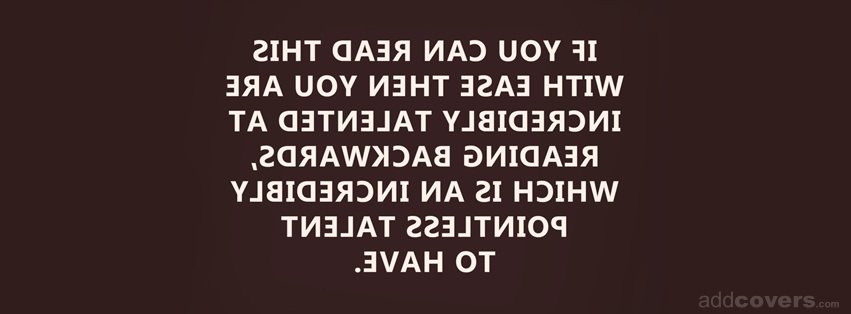 Reading Backwards Facebook Covers