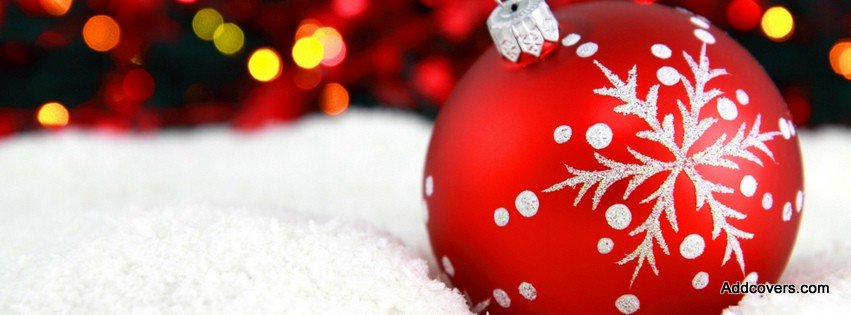 Red Christmas Ball {Holidays Facebook Timeline Cover Picture, Holidays Facebook Timeline image free, Holidays Facebook Timeline Banner}