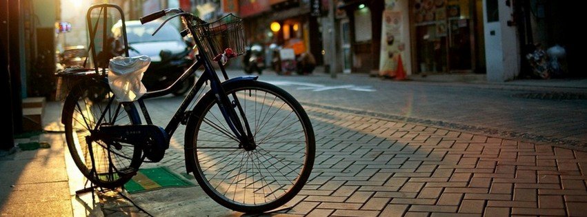 Bicycle on the Street {Other Facebook Timeline Cover Picture, Other Facebook Timeline image free, Other Facebook Timeline Banner}